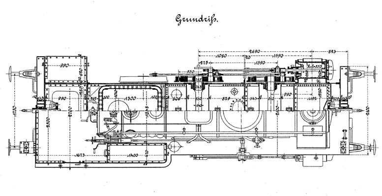 Grundriss der Lok 1705